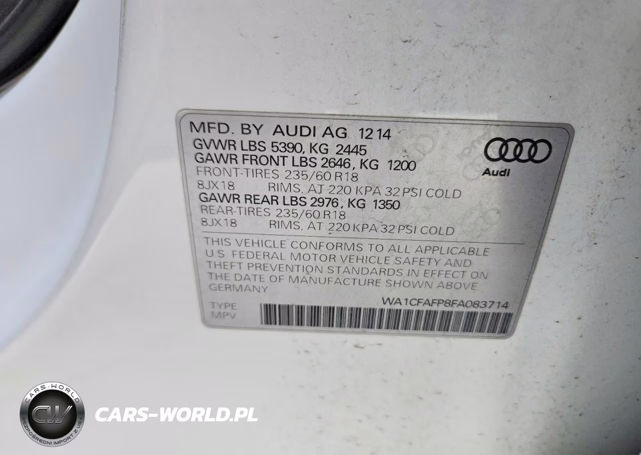 2015 Audi Q5 Premium VIN:WA1CFAFP8FA083714 - 13