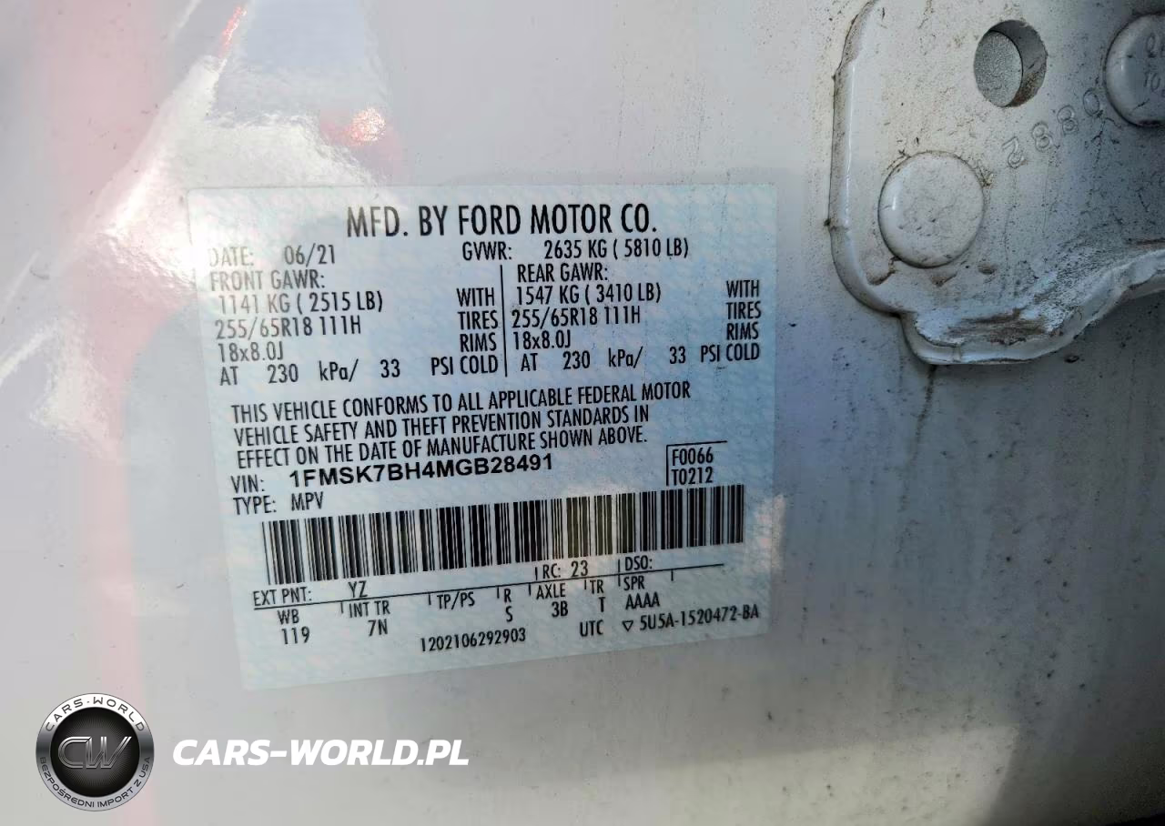 2021 Ford Explorer VIN:1FMSK7BH4MGB28491 - 13