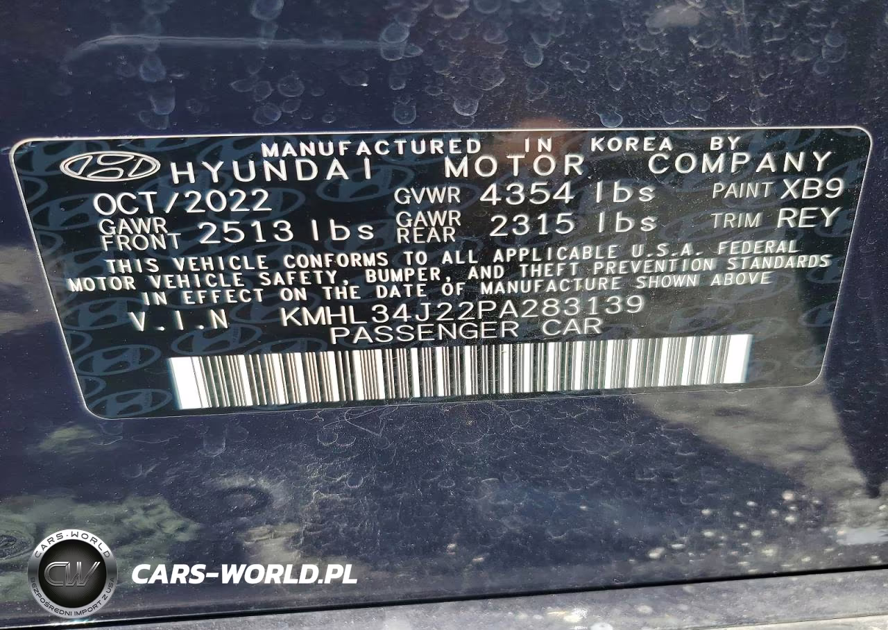 2023 Hyundai Sonata Limited VIN:KMHL34J22PA283139 - 13