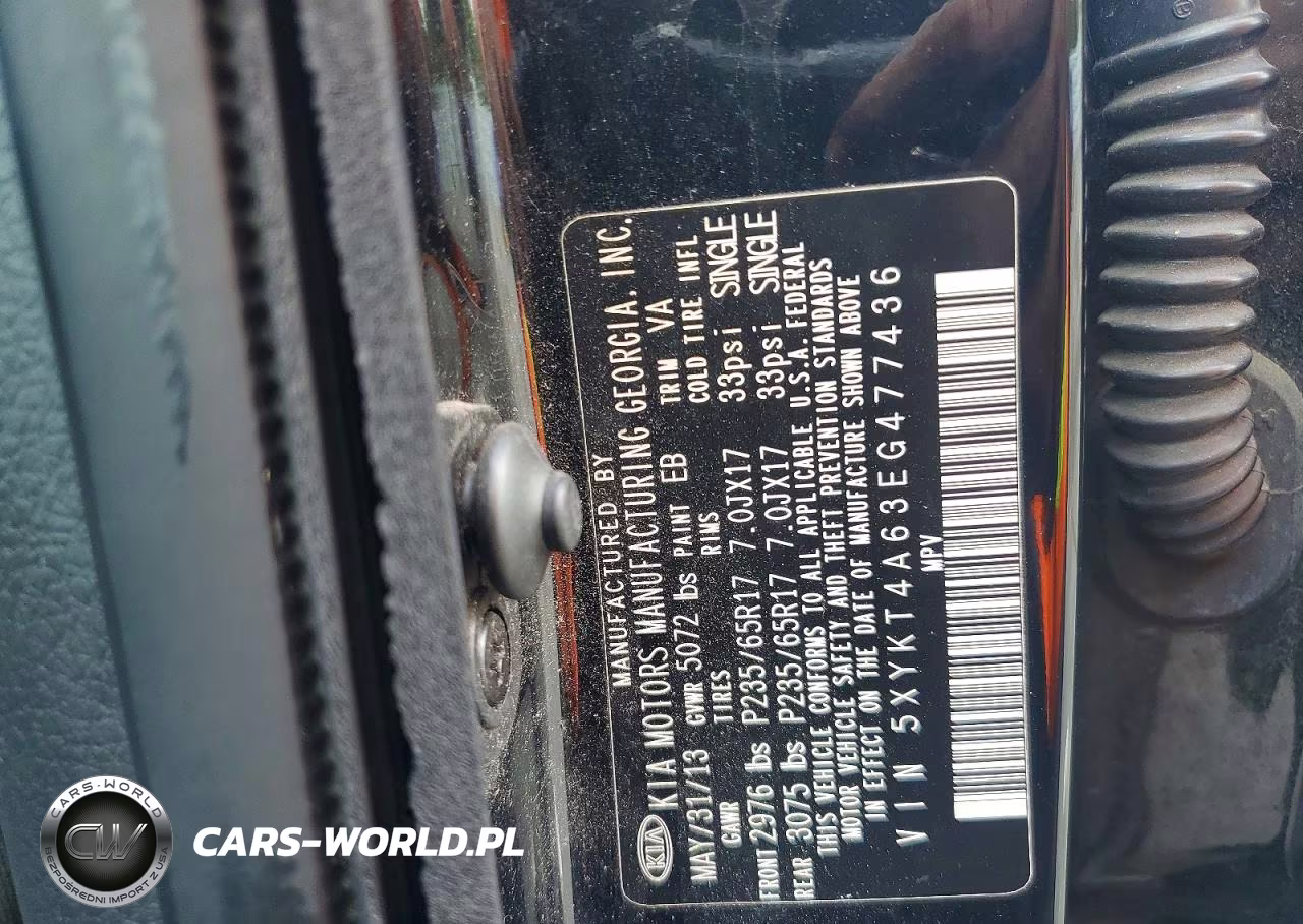 2014 Kia Sorento Lx VIN:5XYKT4A63EG477436 - 13