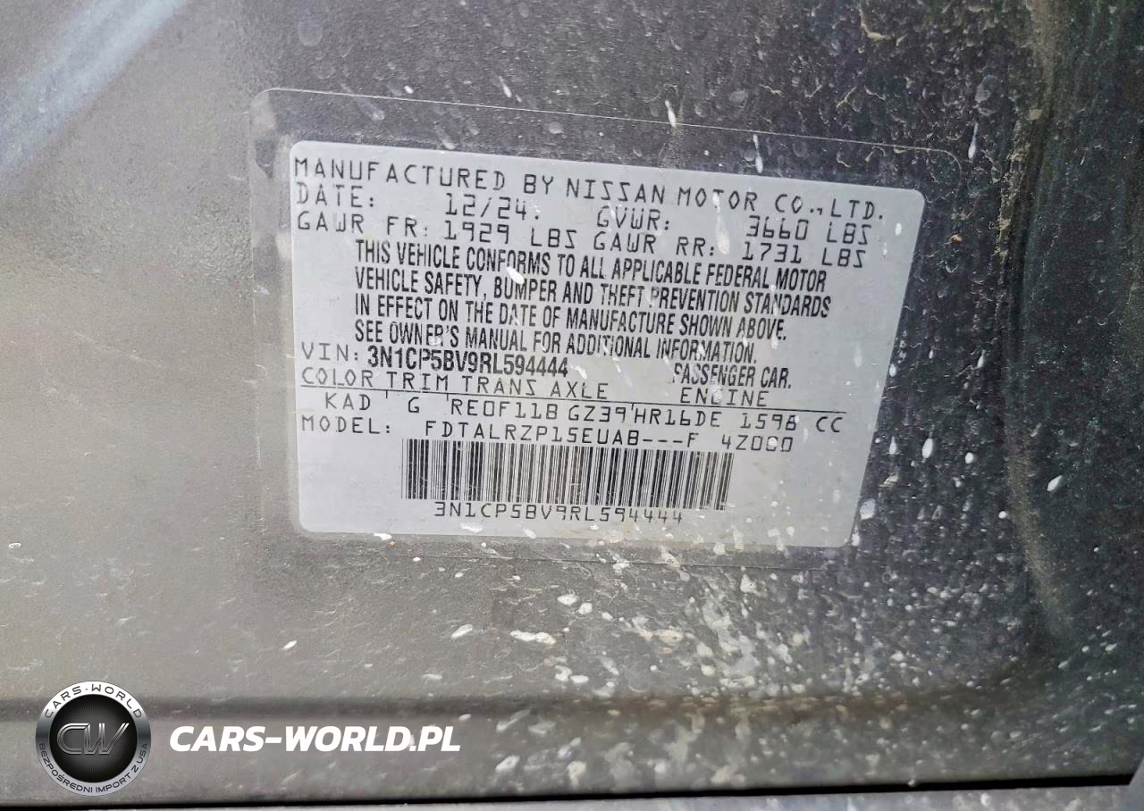 2024 Nissan Kicks S VIN:3N1CP5BV9RL594444 - 13