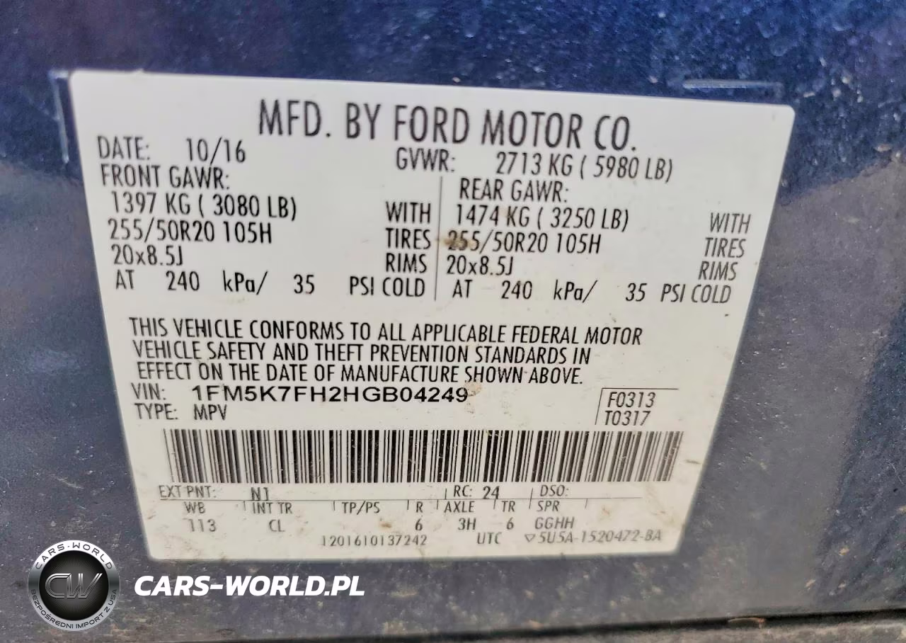 2017 Ford Explorer Limited VIN:1FM5K7FH2HGB04249 - 13