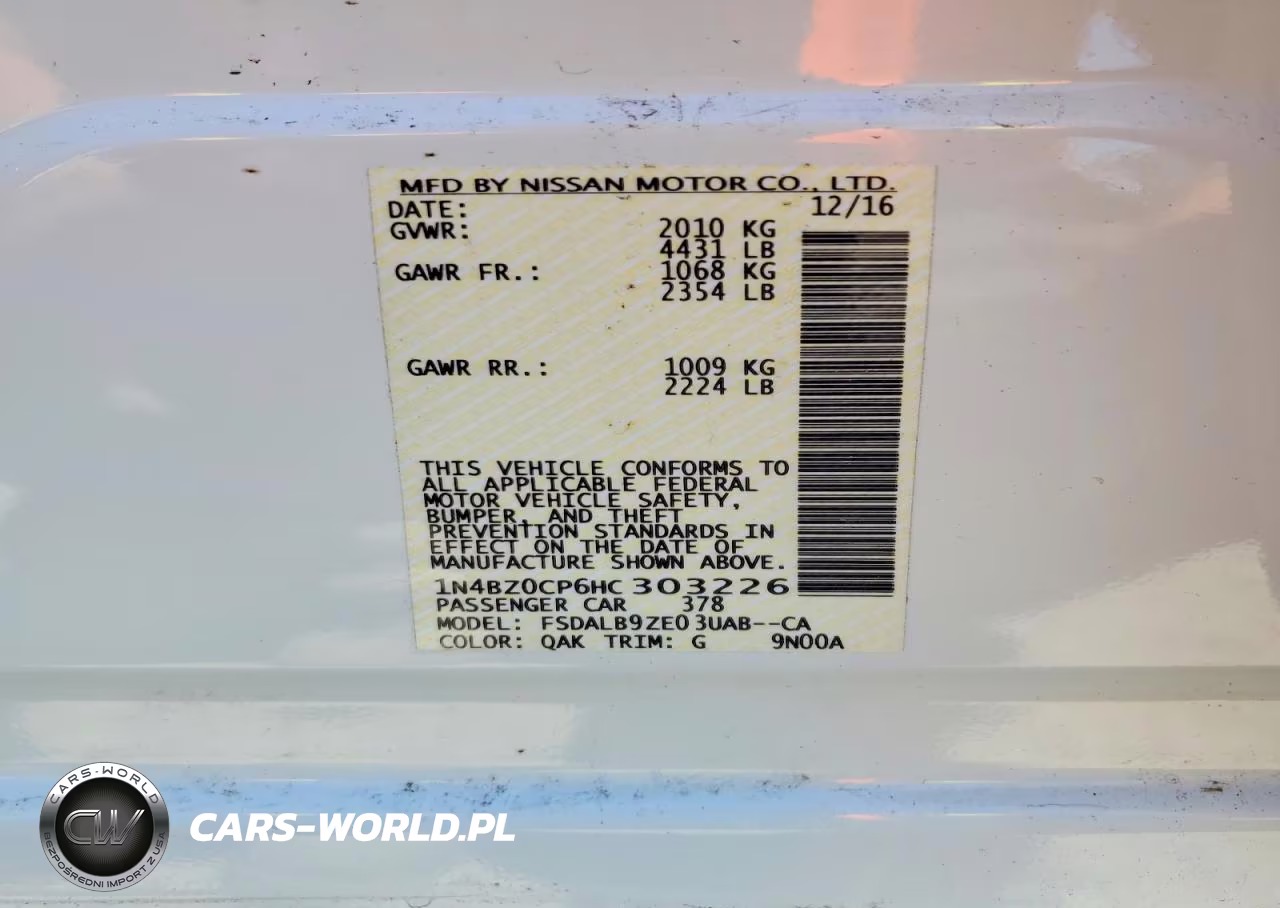 2017 Nissan Leaf S VIN:1N4BZ0CP6HC303226 - 12