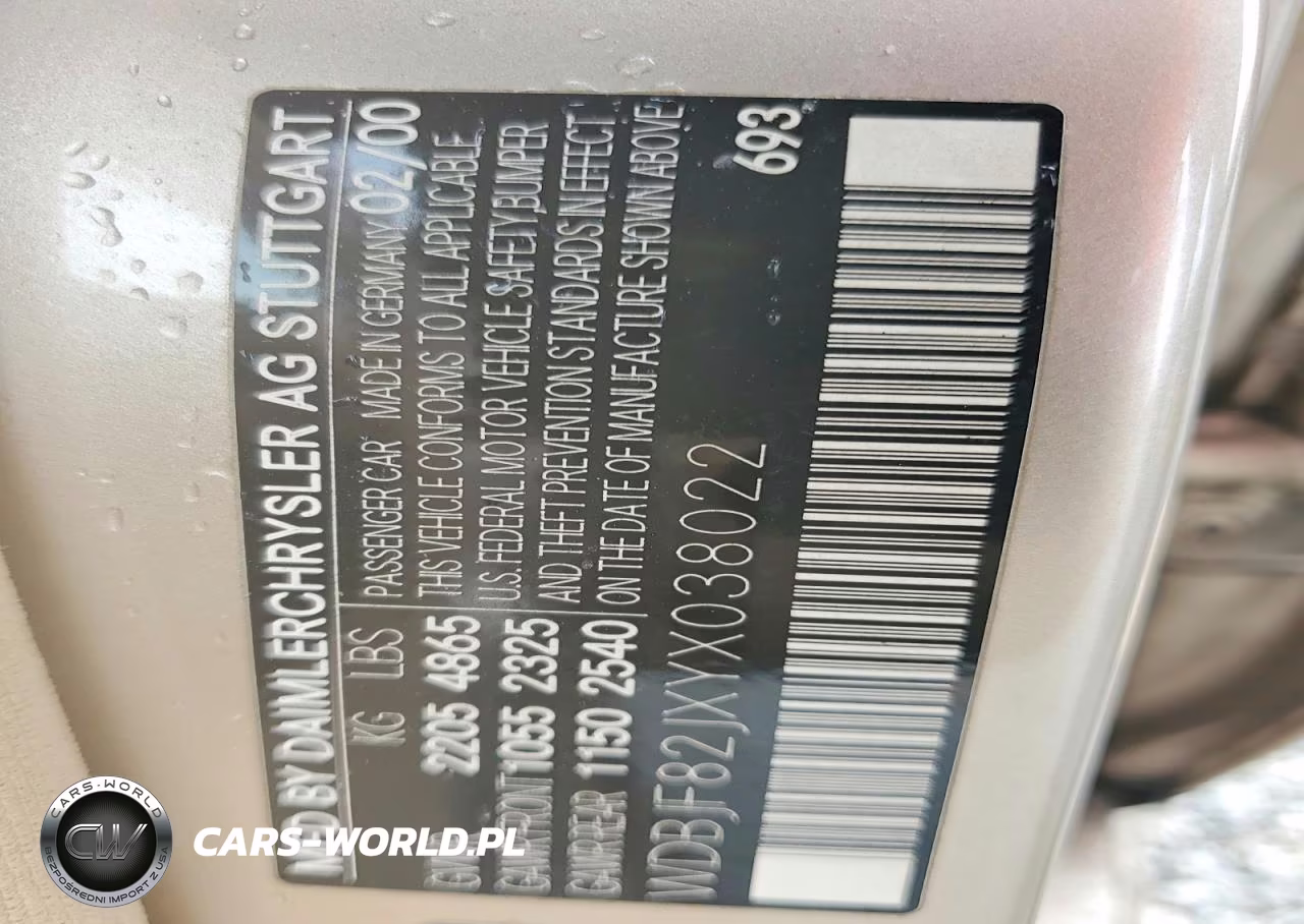 2000 Mercedes-Benz E 320 4Matic VIN:WDBJF82JXYX038022 - 12
