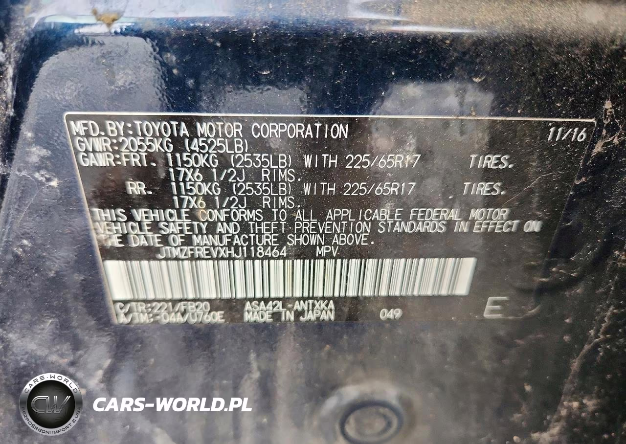 2017 Toyota Rav4 Le VIN:JTMZFREVXHJ118464 - 13
