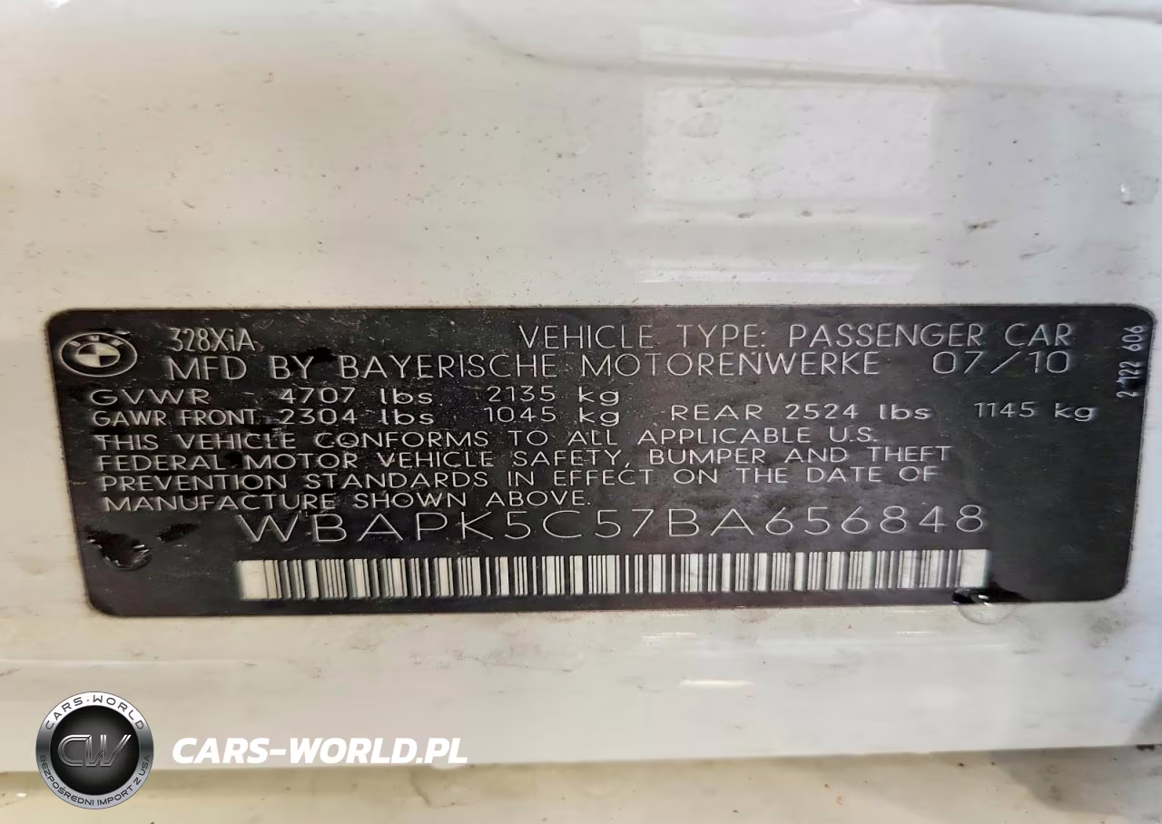 2011 BMW 328 Xi Sulev VIN:WBAPK5C57BA656848 - 12