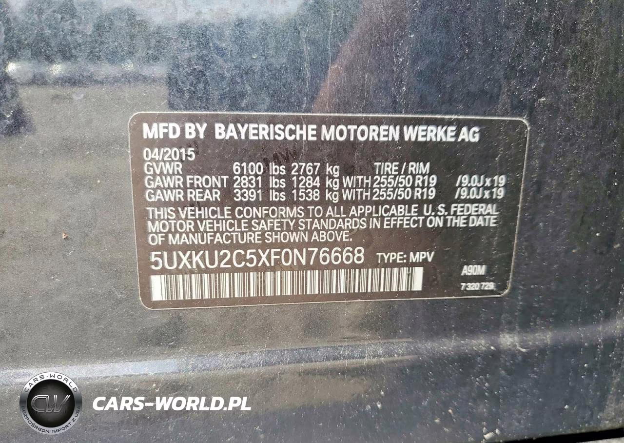 2015 BMW X6 xDrive35I VIN:5UXKU2C5XF0N76668 - 13