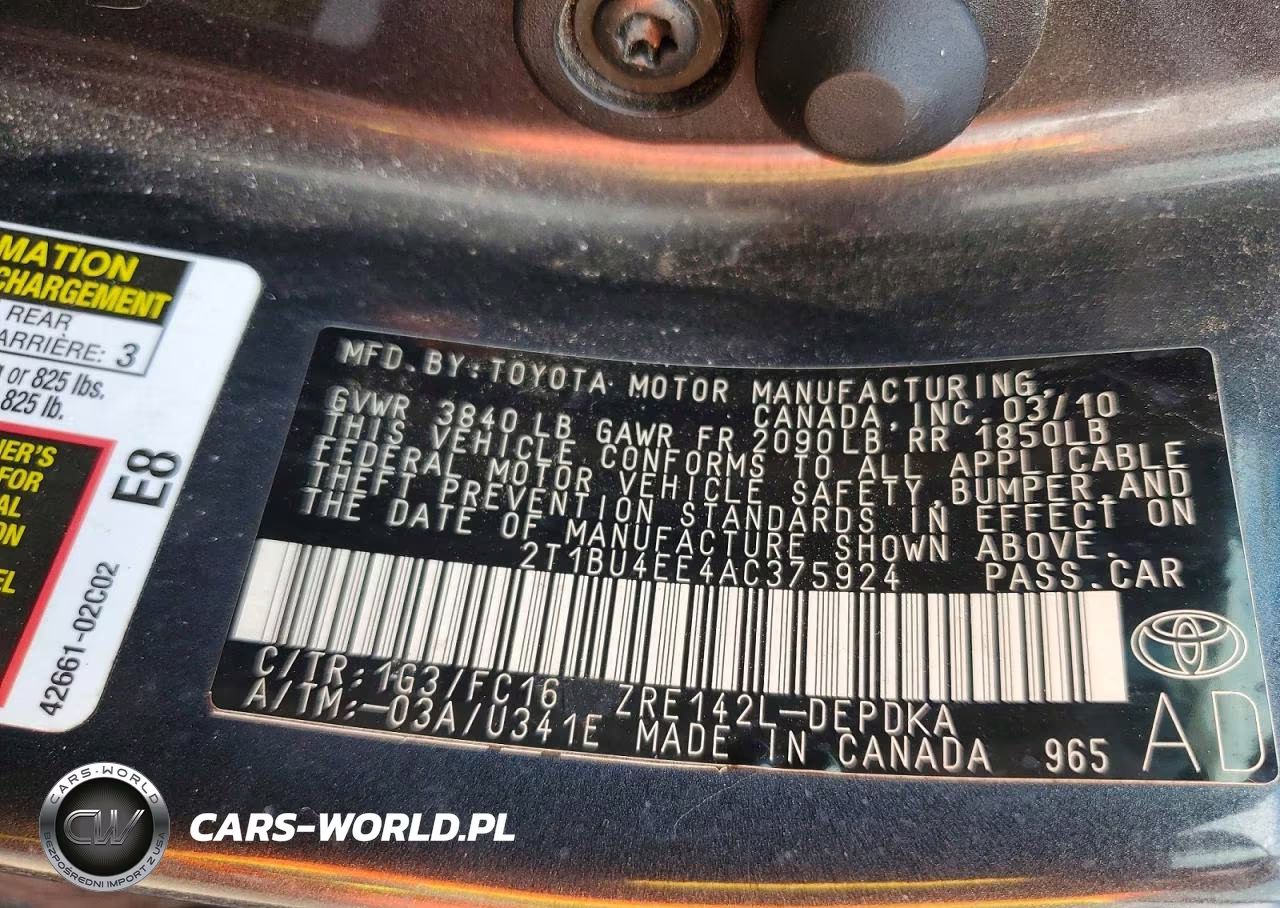 2010 Toyota Corolla Le VIN:2T1BU4EE4AC375924 - 12
