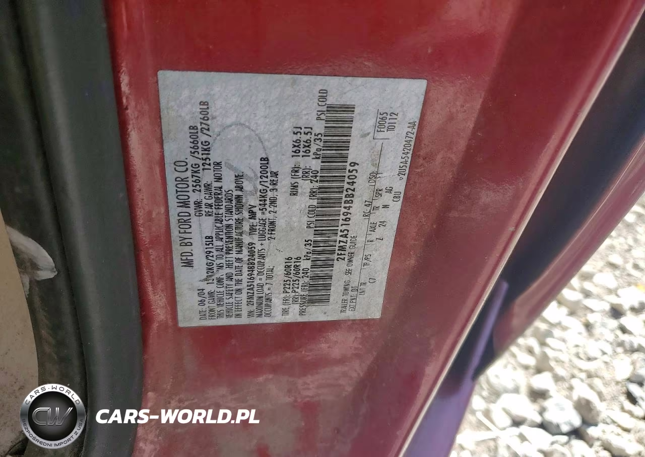 2004 Ford Freestar Se VIN:2FMZA51694BB24059 - 14