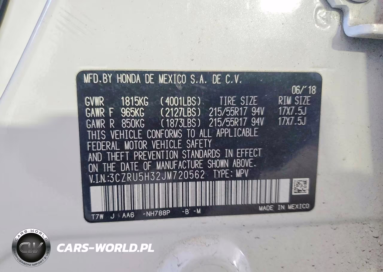 2018 Honda Hr-V Lx VIN:3CZRU5H32JM720562 - 13