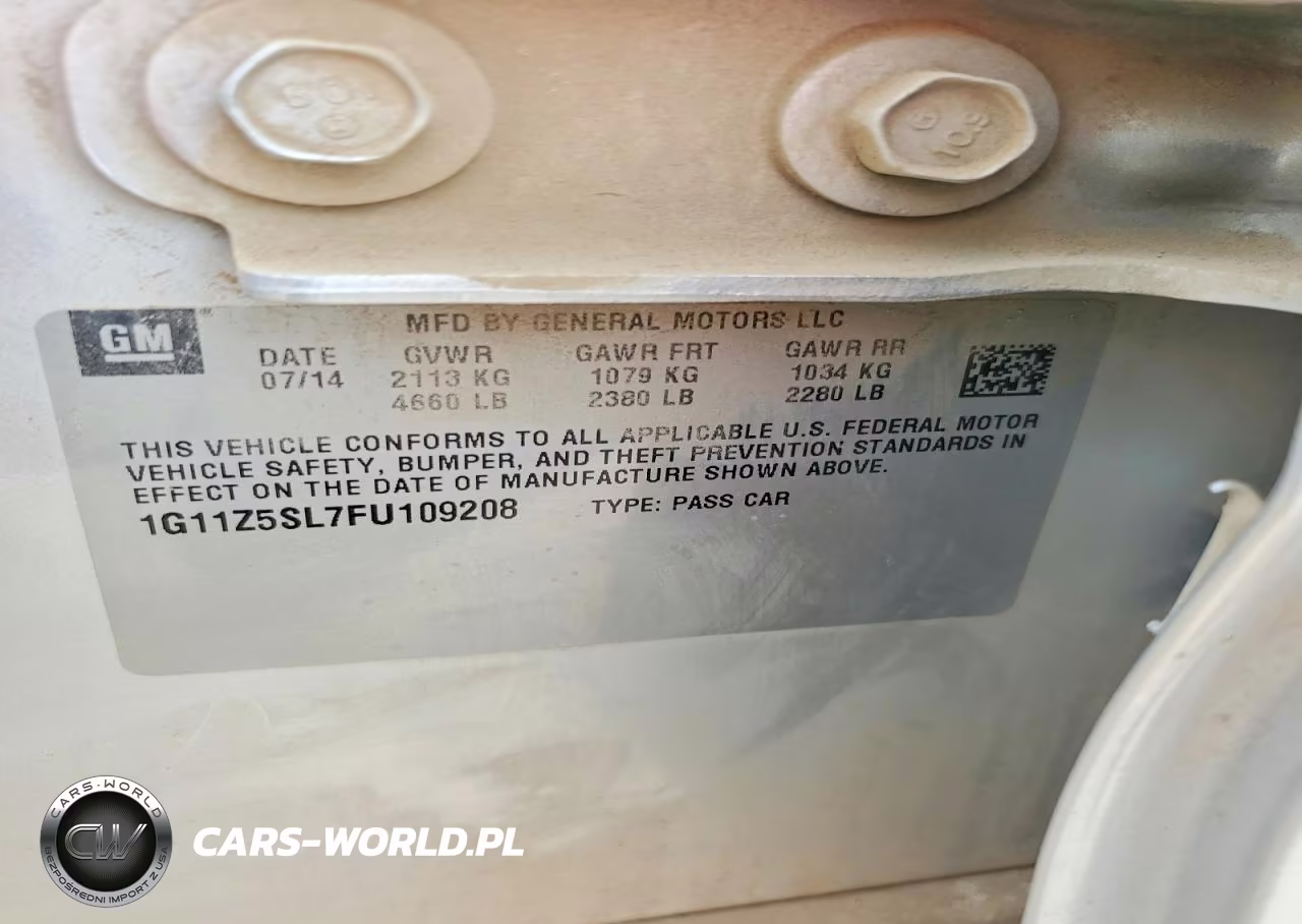 2015 Chevrolet Impala Ls VIN:1G11Z5SL7FU109208 - 12
