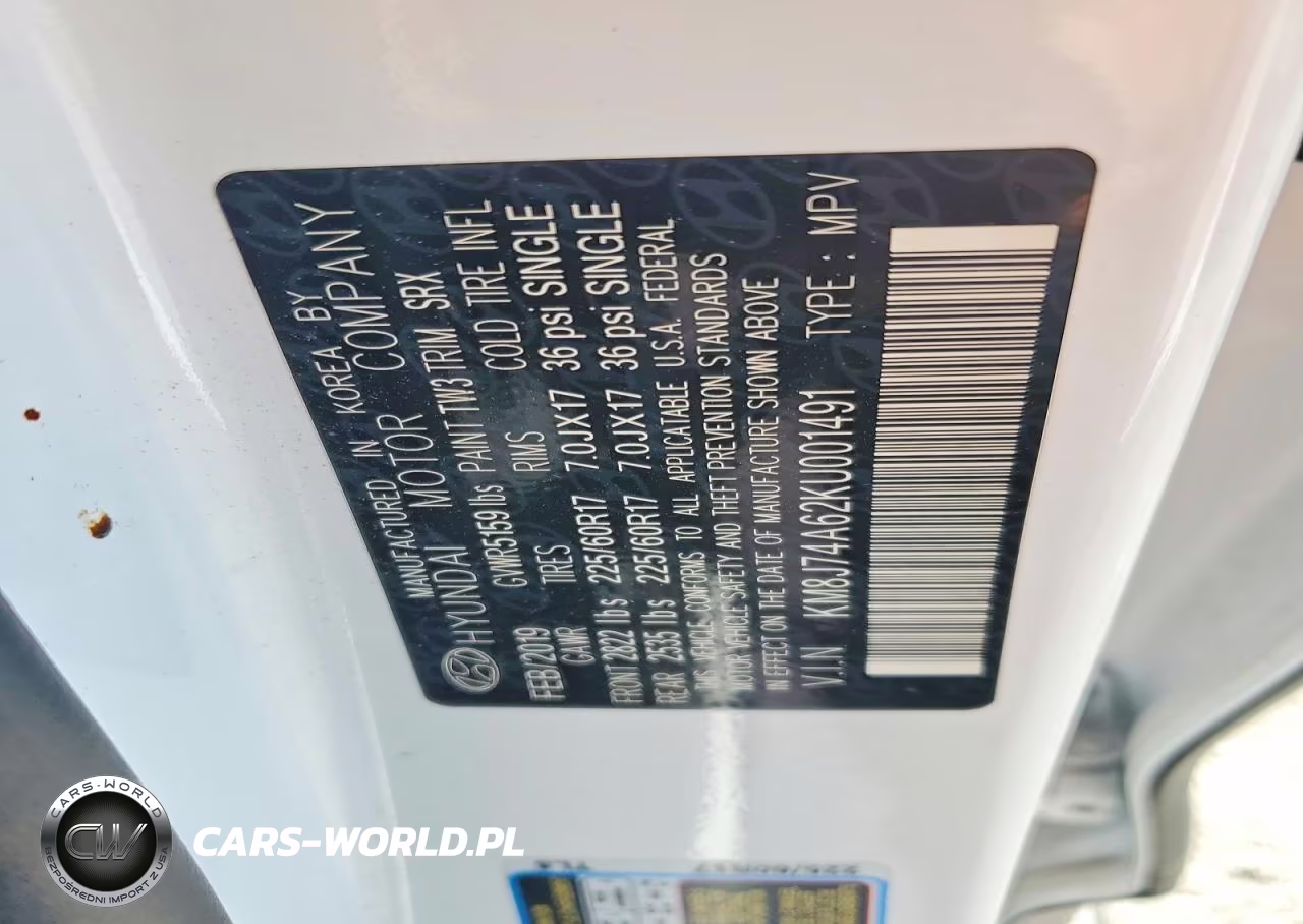 2019 Hyundai Nexo Blue VIN:KM8J74A62KU001491 - 13