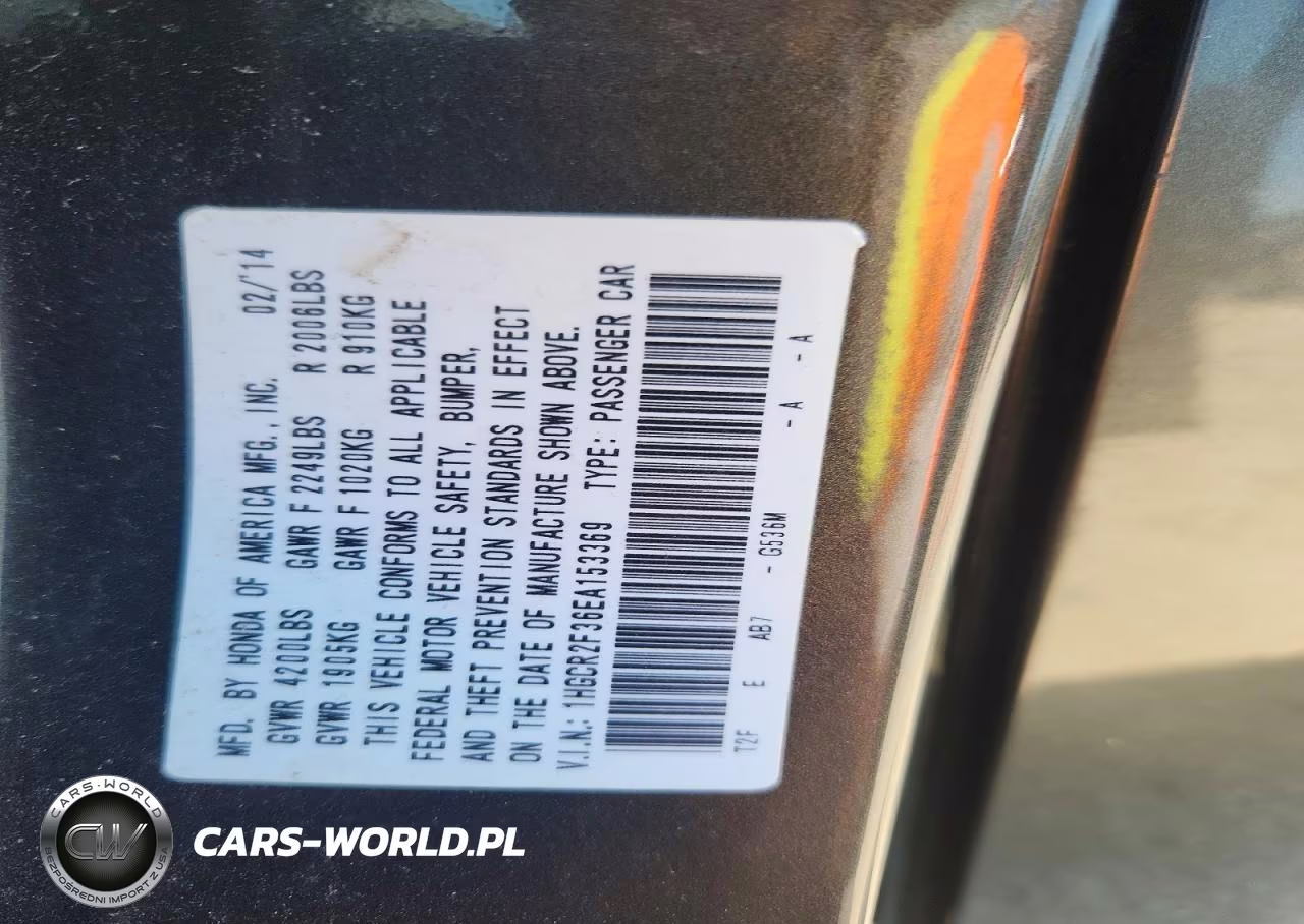 2014 Honda Accord Lx VIN:1HGCR2F36EA153369 - 12