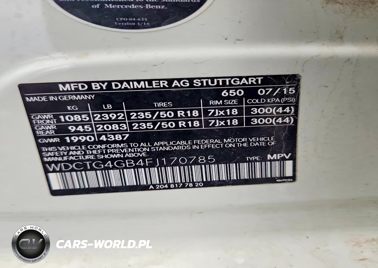 2015 Mercedes-Benz Gla 250 4Matic VIN:WDCTG4GB4FJ170785 - 12
