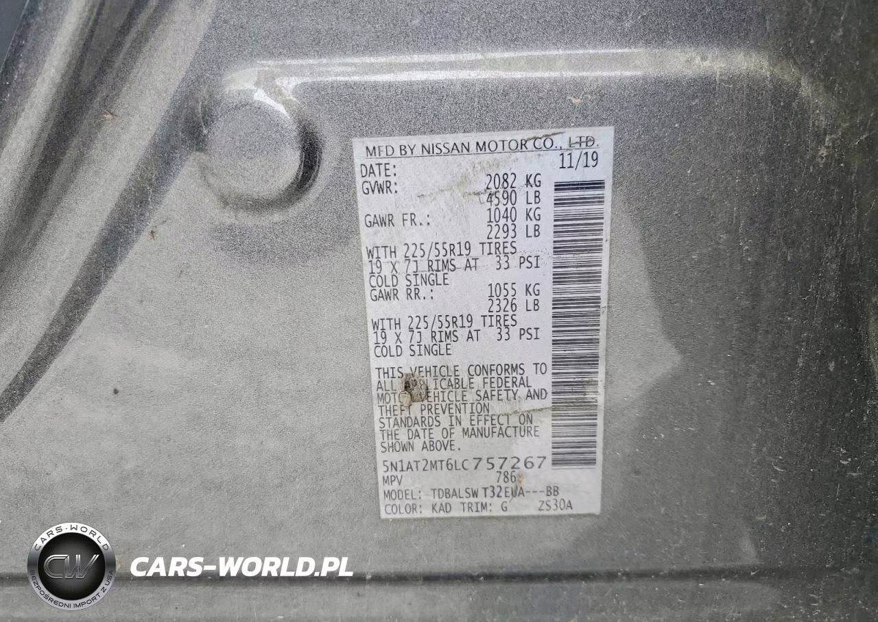 2020 Nissan Rogue Sl VIN:5N1AT2MT6LC757267 - 13