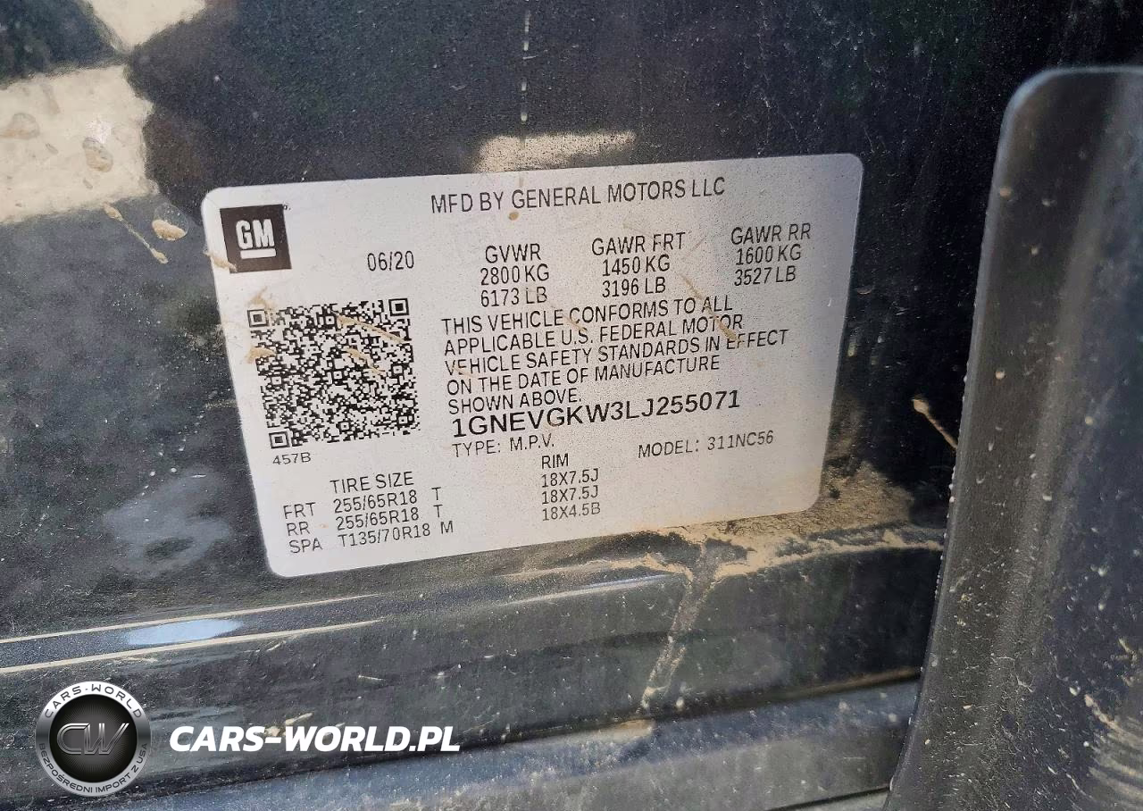 2020 Chevrolet Traverse Lt VIN:1GNEVGKW3LJ255071 - 13