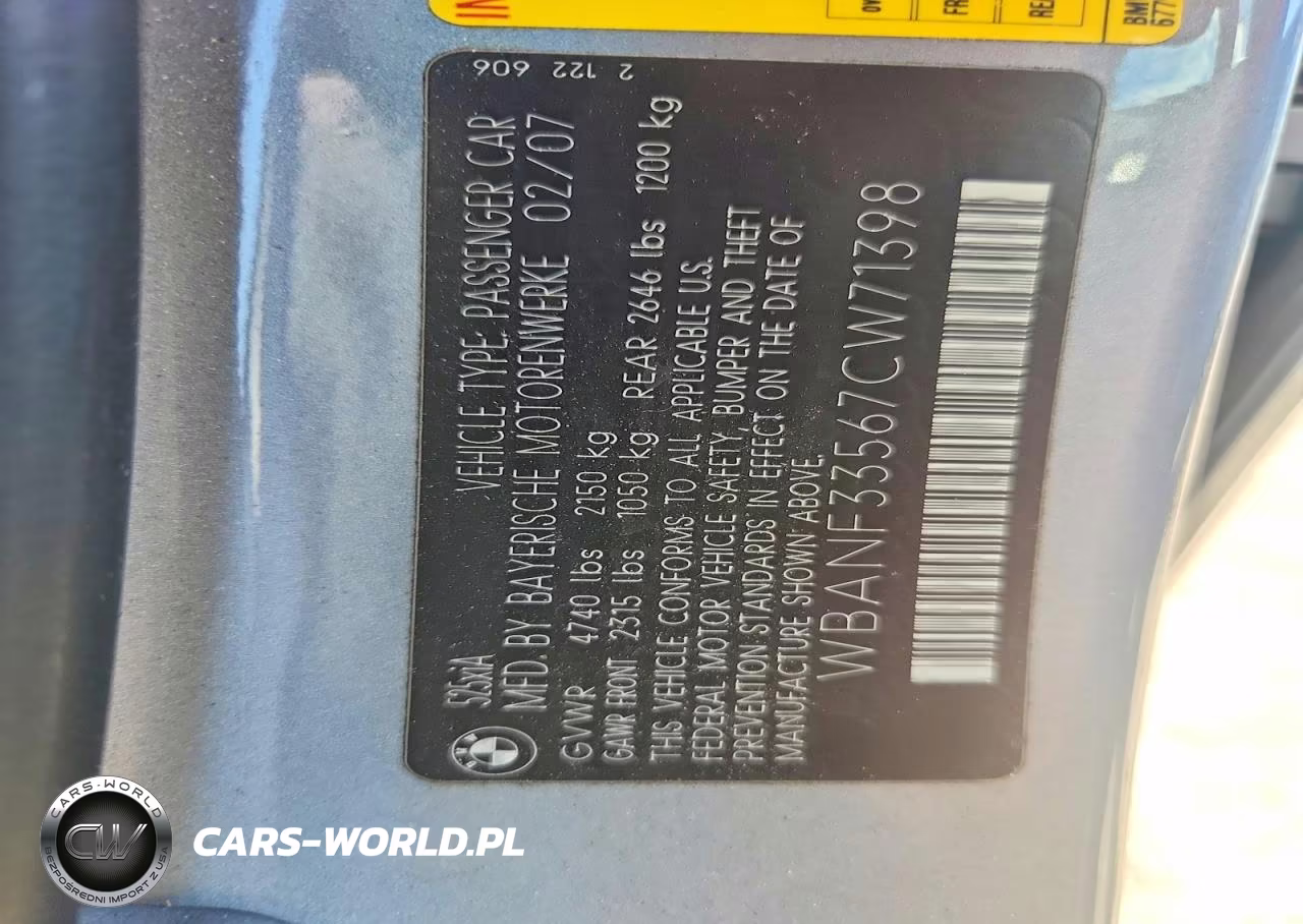2007 BMW 525 Xi VIN:WBANF33567CW71398 - 12