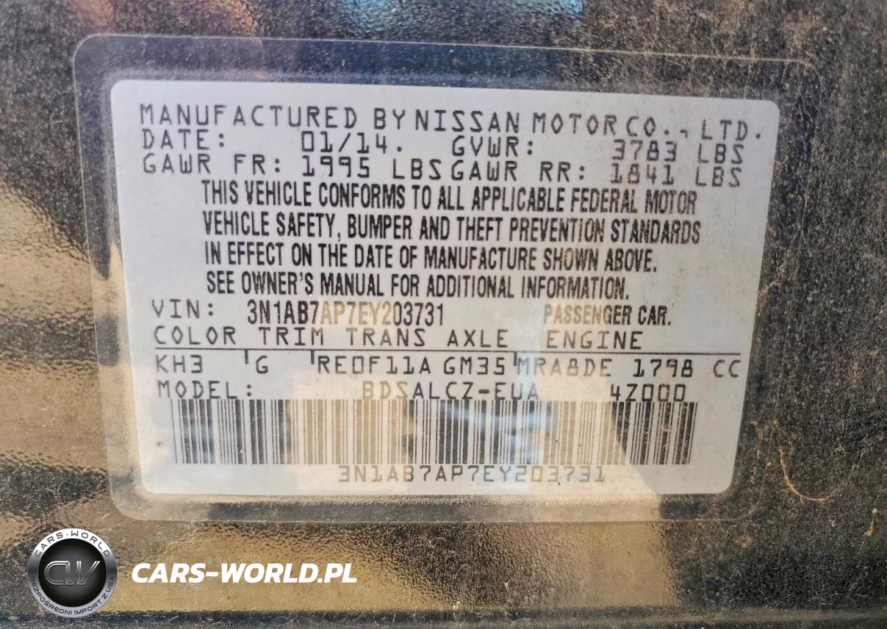 2014 Nissan Sentra S VIN:3N1AB7AP7EY203731 - 12