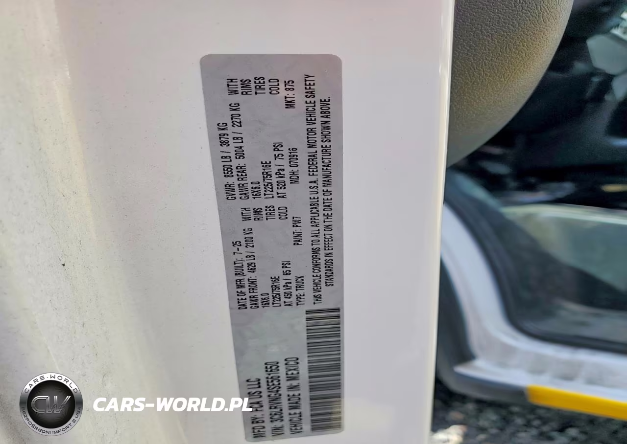 2025 Ram Promaster 1500 1500 Standard VIN:3C6LRVNG4SE561650 - 13