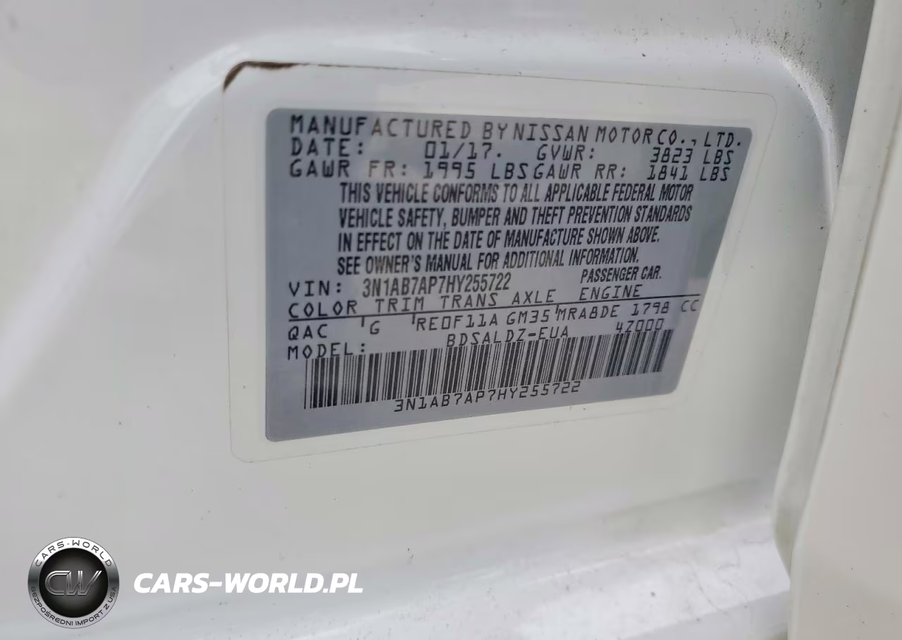 2017 Nissan Sentra Sv VIN:3N1AB7AP7HY255722 - 12
