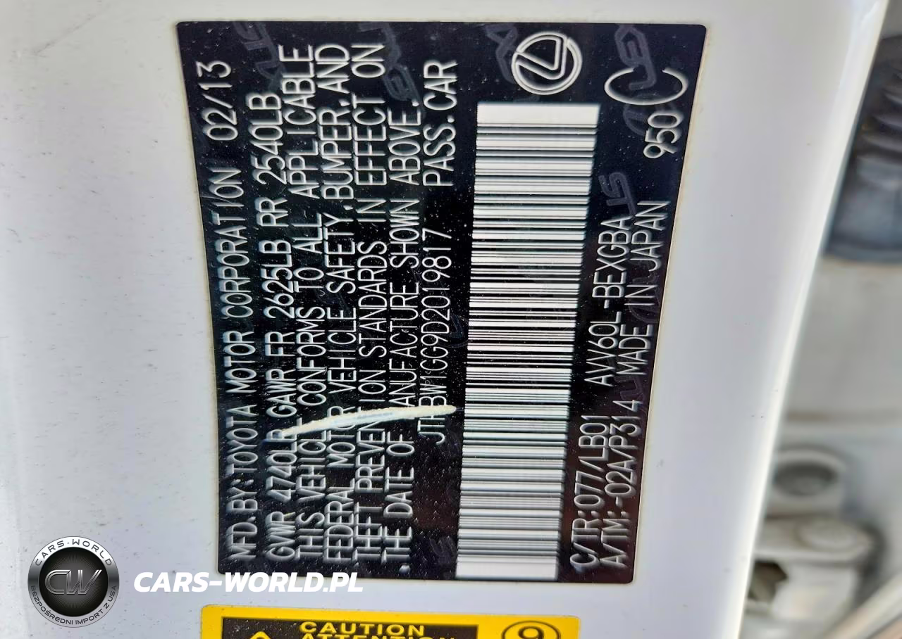 2013 Lexus Es 300H VIN:JTHBW1GG9D2019817 - 12
