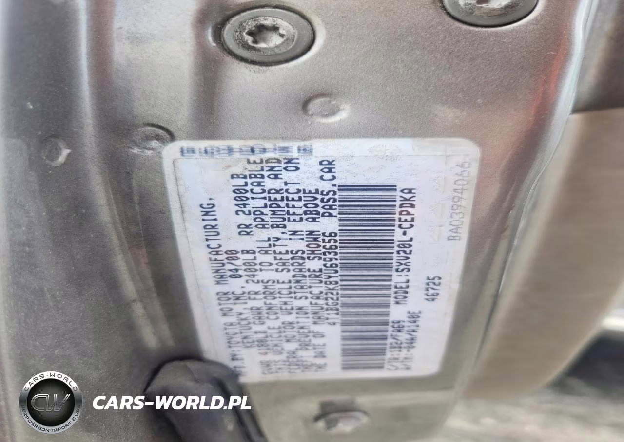 2000 Toyota Camry Ce VIN:4T1BG22K8YU693656 - 12