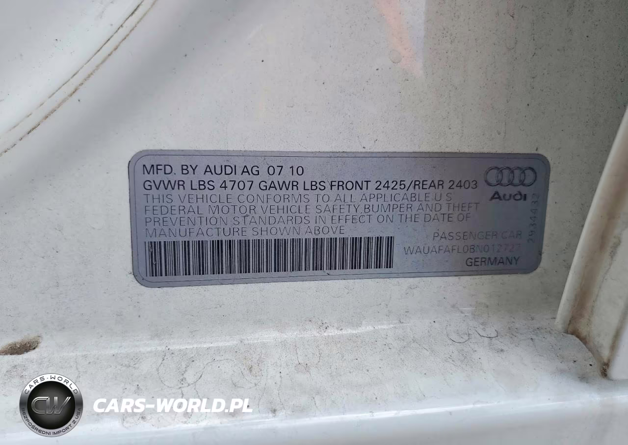 2011 Audi A4 Premium VIN:WAUAFAFL0BN012727 - 12