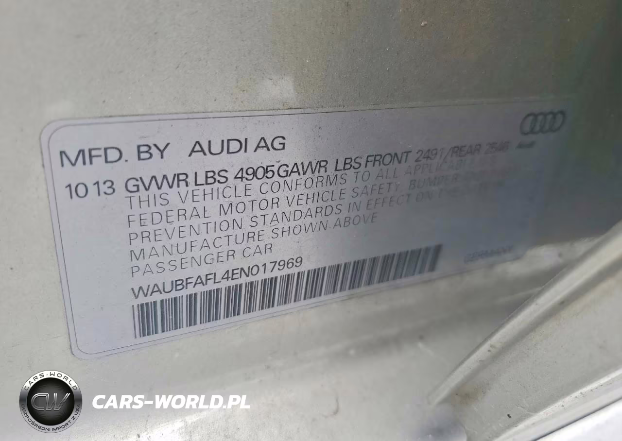 2014 Audi A4 Premium VIN:WAUBFAFL4EN017969 - 12