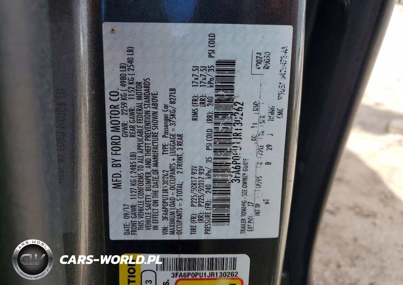 2018 Ford Fusion Se Phev VIN:3FA6P0PU1JR130262 - 12