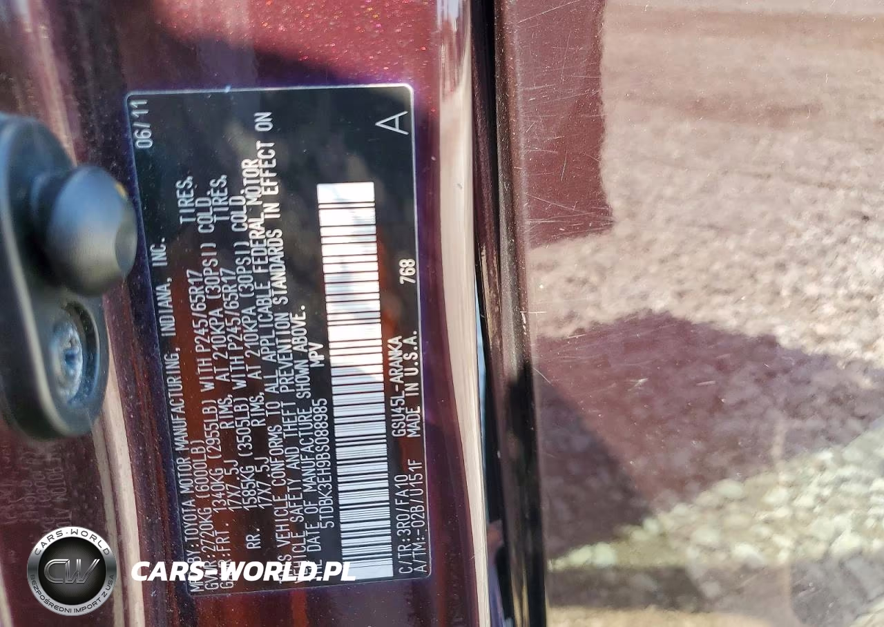 2011 Toyota Highlander Base VIN:5TDBK3EH9BS088985 - 12