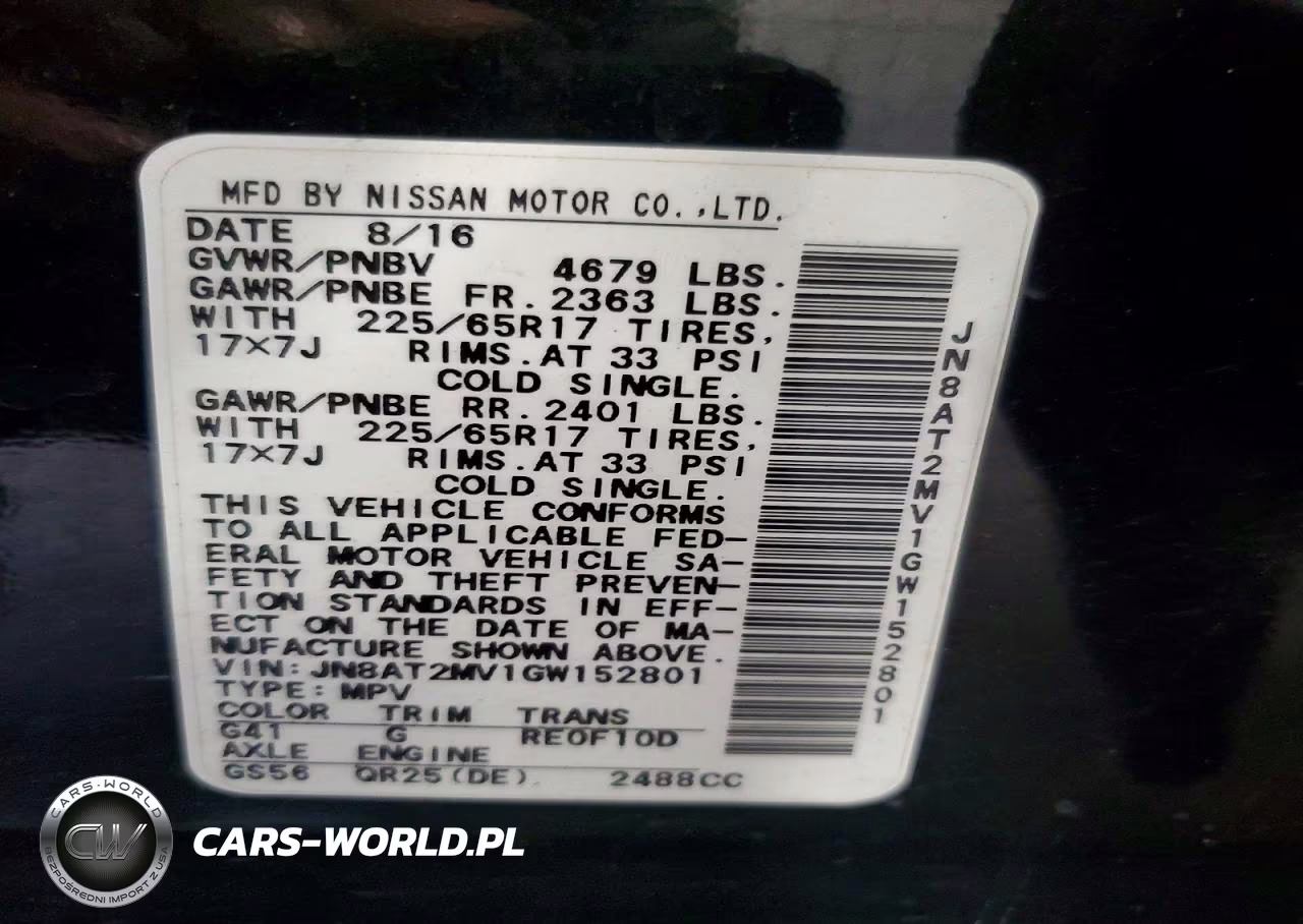 2016 Nissan Rogue S VIN:JN8AT2MV1GW152801 - 13