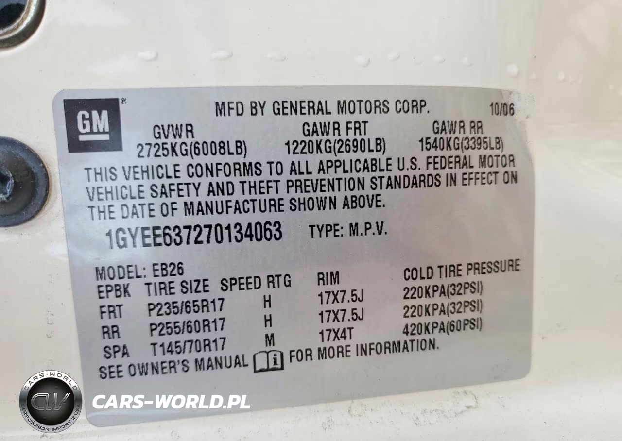 2007 Cadillac Srx VIN:1GYEE637270134063 - 14