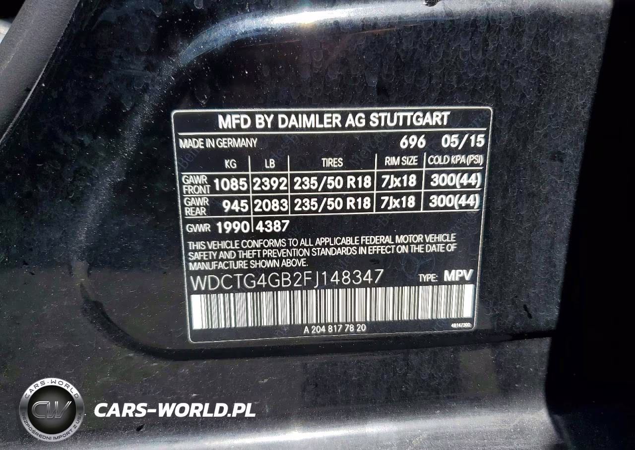 2015 Mercedes-Benz Gla 250 4Matic VIN:WDCTG4GB2FJ148347 - 13