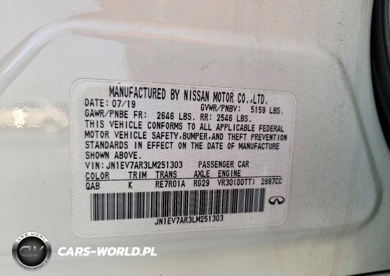 2020 Infiniti Q50 3.0T Pure VIN:JN1EV7AR3LM251303 - 12