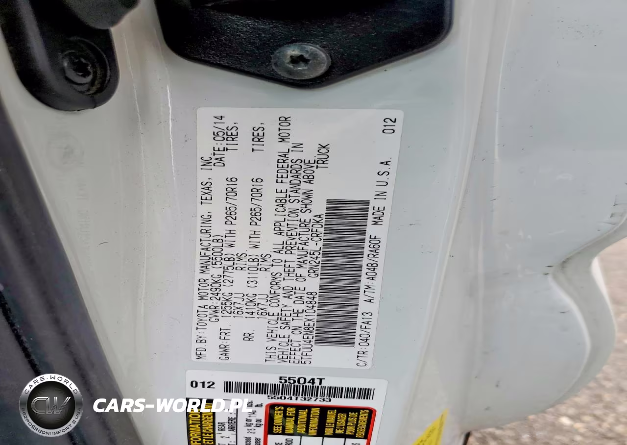 2014 Toyota Tacoma V6 VIN:5TFUU4EN8EX104848 - 12