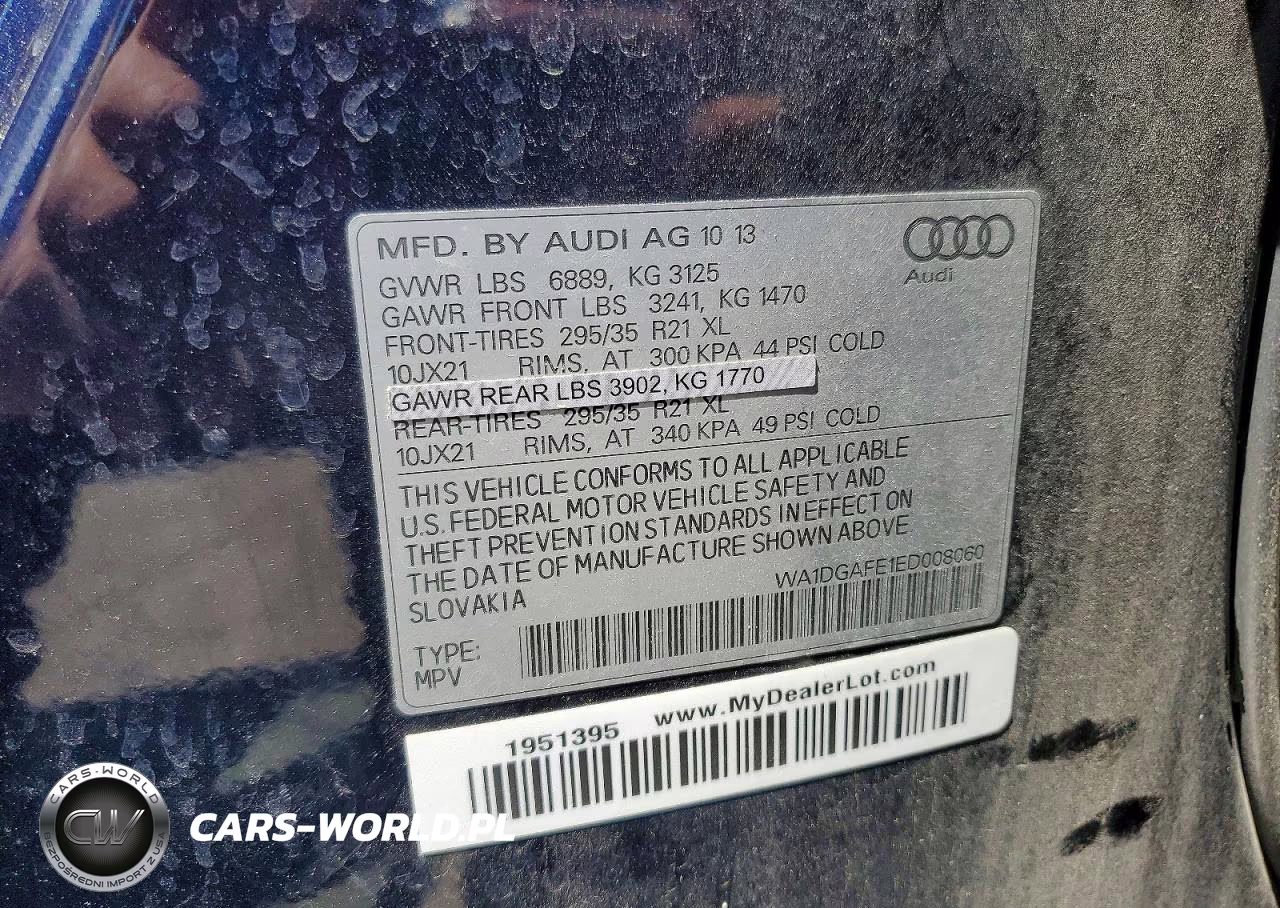 2014 Audi Q7 Prestige VIN:WA1DGAFE1ED008060 - 13