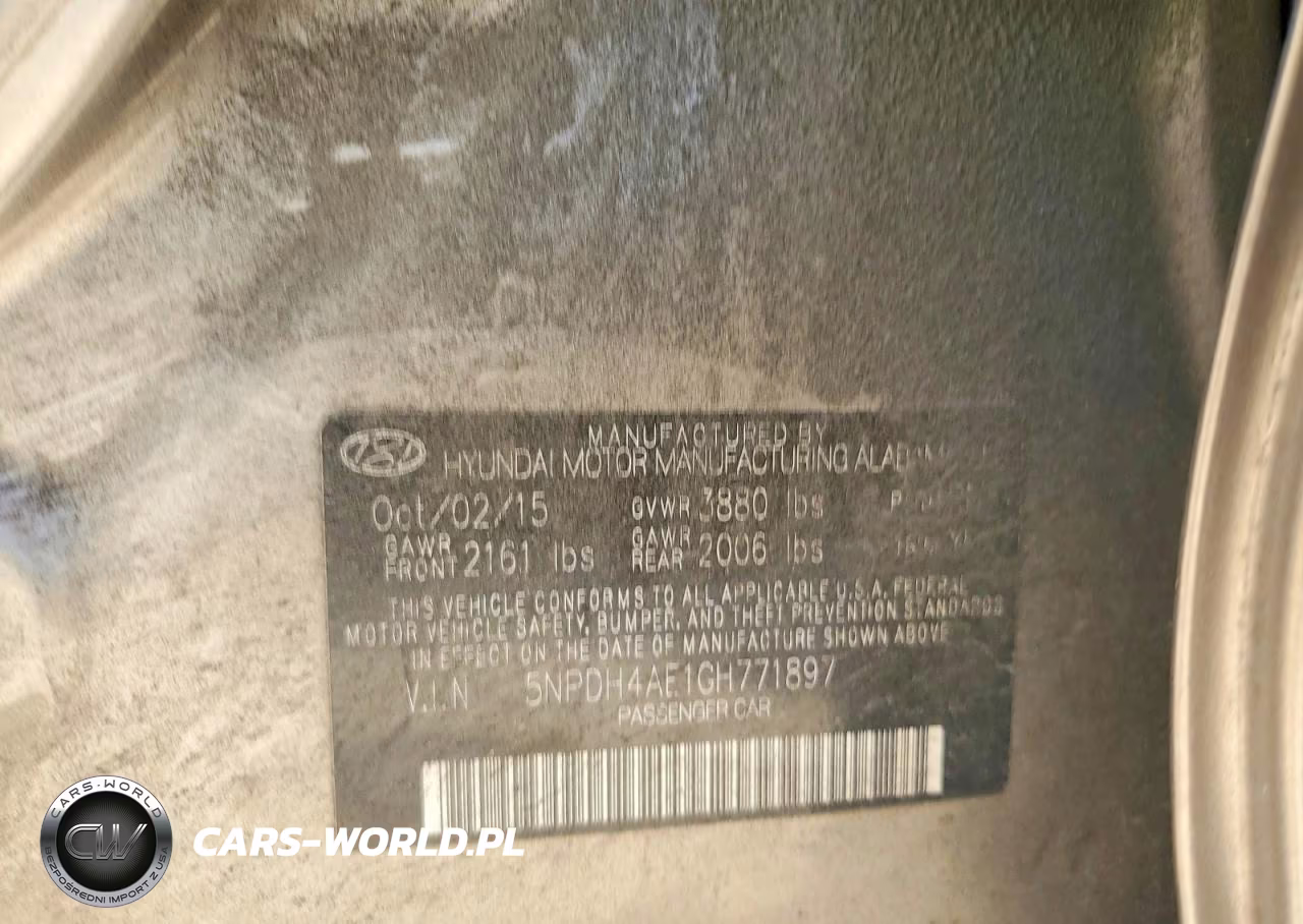 2016 Hyundai Elantra Se VIN:5NPDH4AE1GH771897 - 12