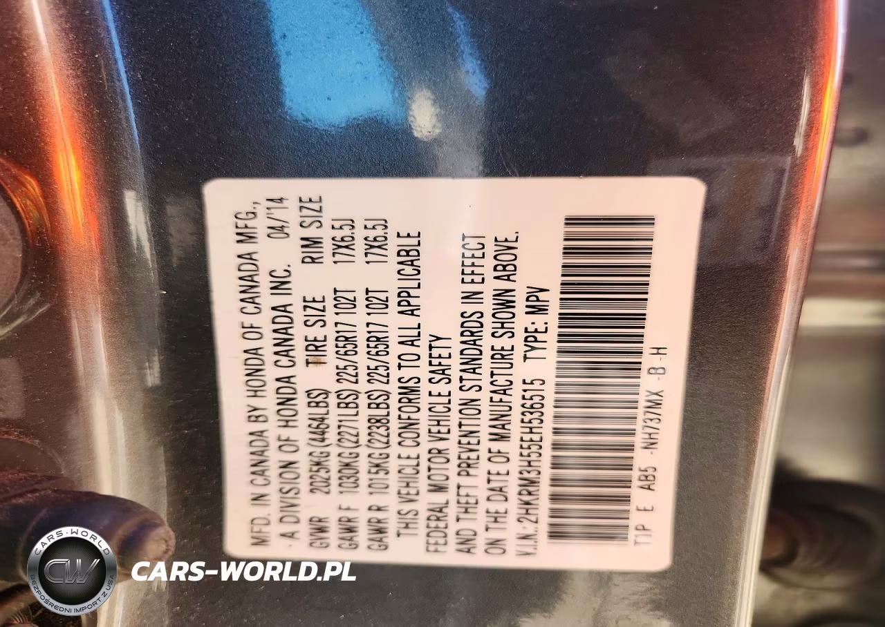 2014 Honda Cr-V Ex VIN:2HKRM3H55EH536515 - 14