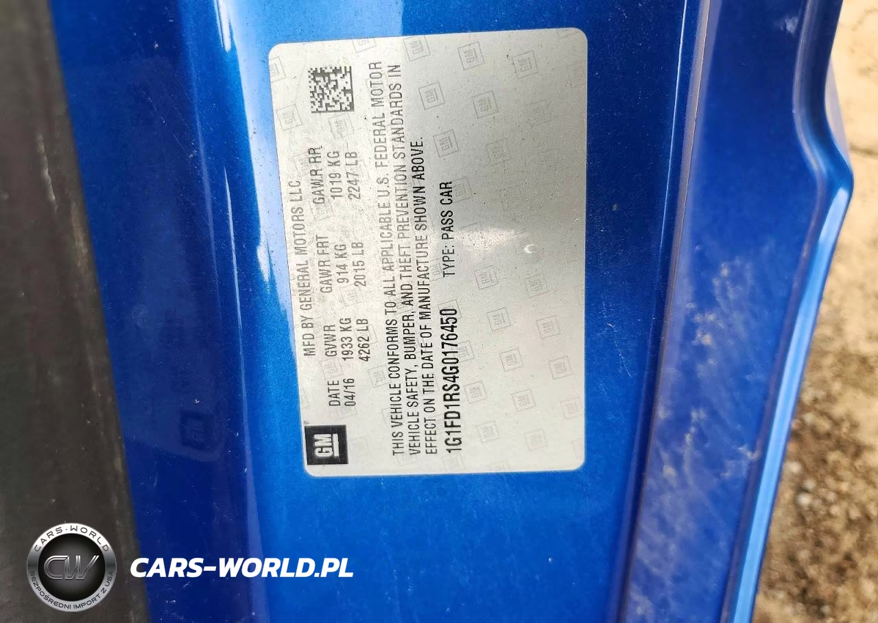 2016 Chevrolet Camaro Lt VIN:1G1FD1RS4G0176450 - 12