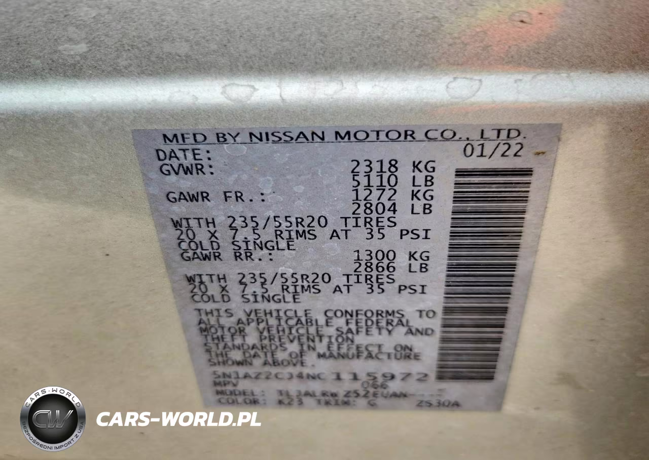 2022 Nissan Murano Sl VIN:5N1AZ2CJ4NC115972 - 13