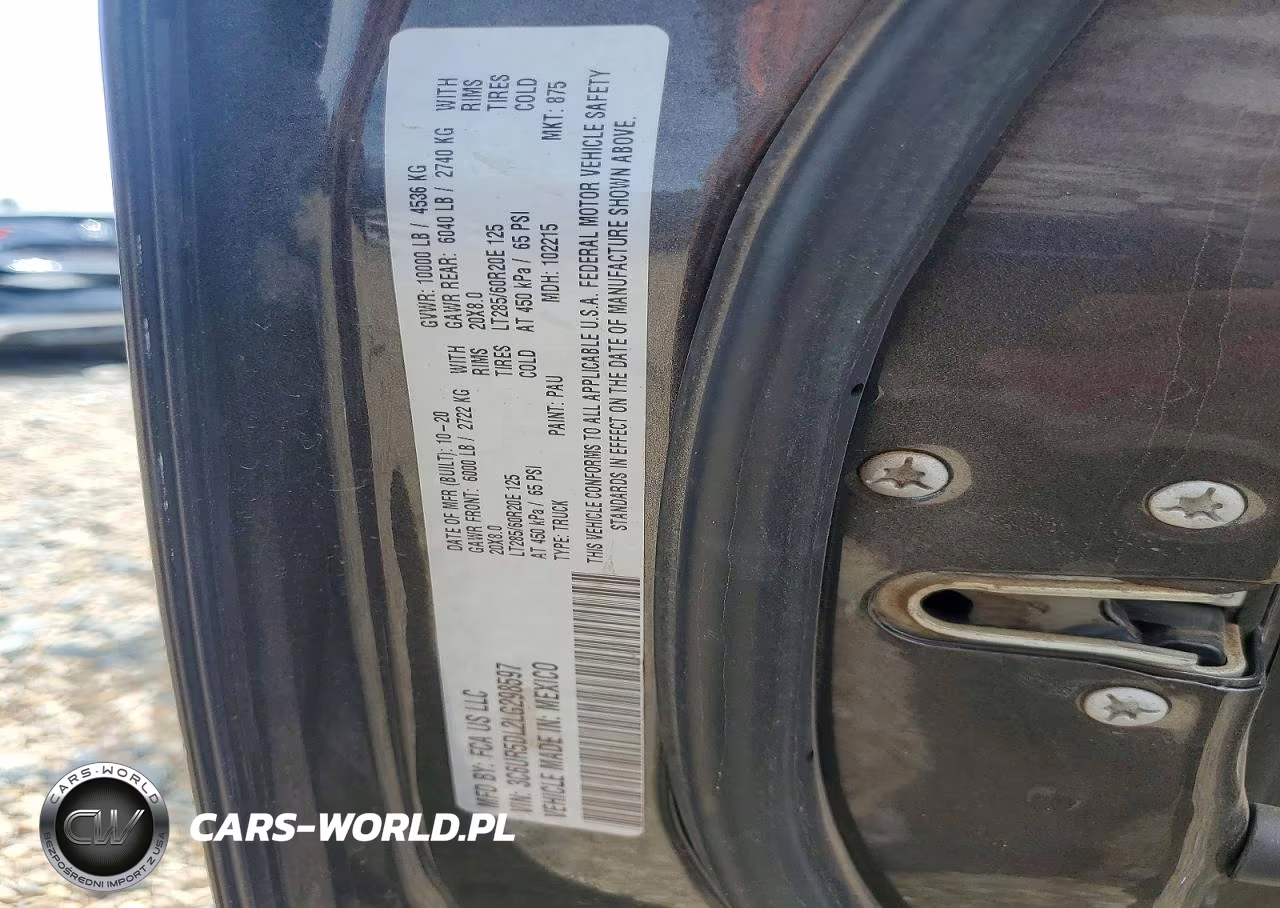 2020 Ram 2500 Big Horn VIN:3C6UR5DL2LG298597 - 12
