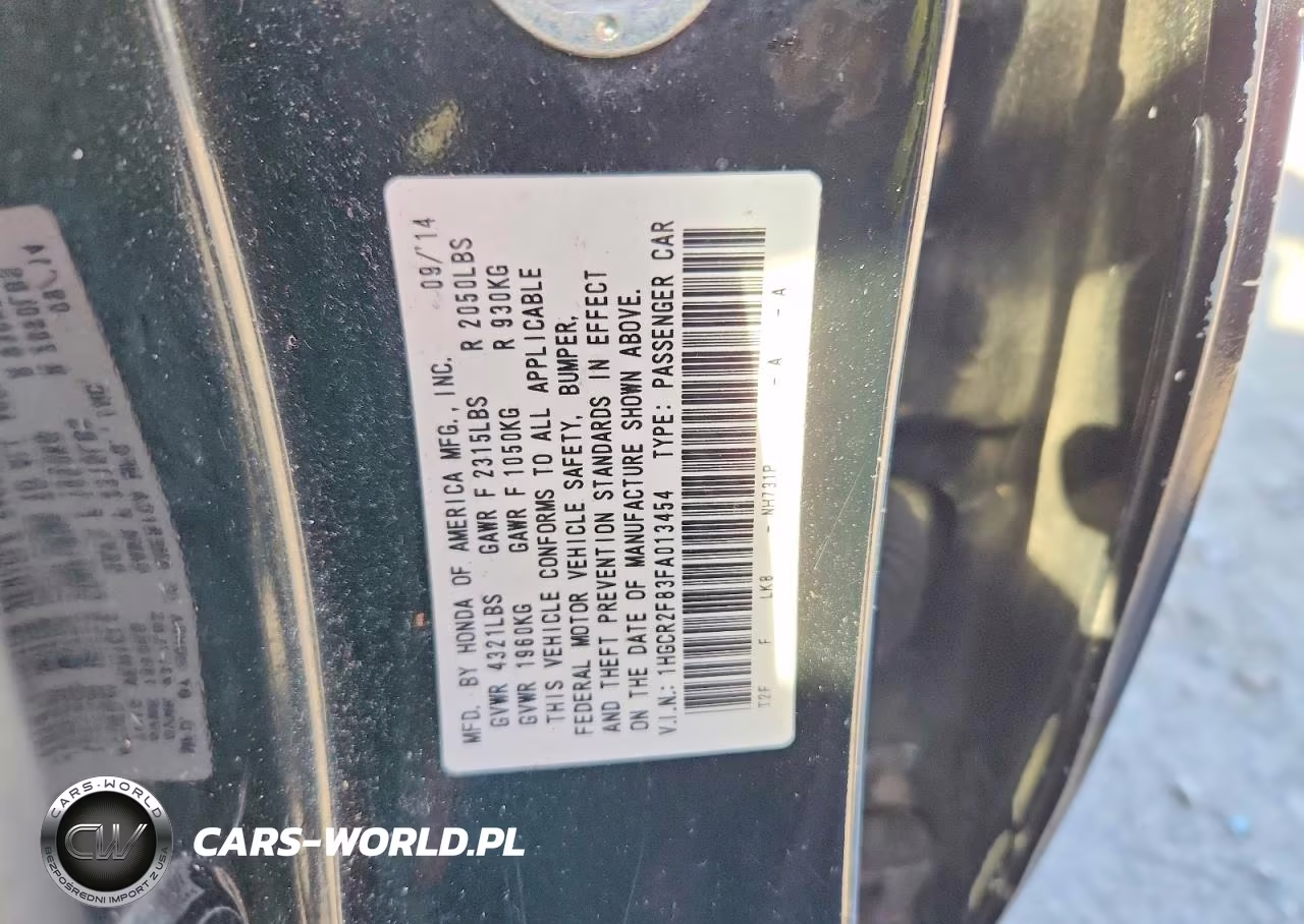 2015 Honda Accord Exl VIN:1HGCR2F83FA013454 - 12