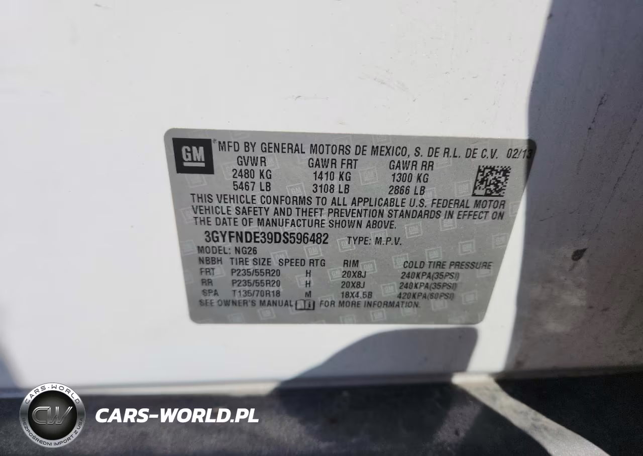 2013 Cadillac Srx Performance Collection VIN:3GYFNDE39DS596482 - 13