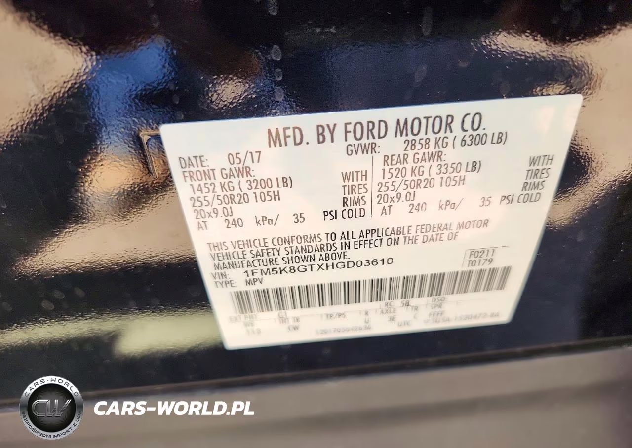 2017 Ford Explorer Sport VIN:1FM5K8GTXHGD03610 - 12