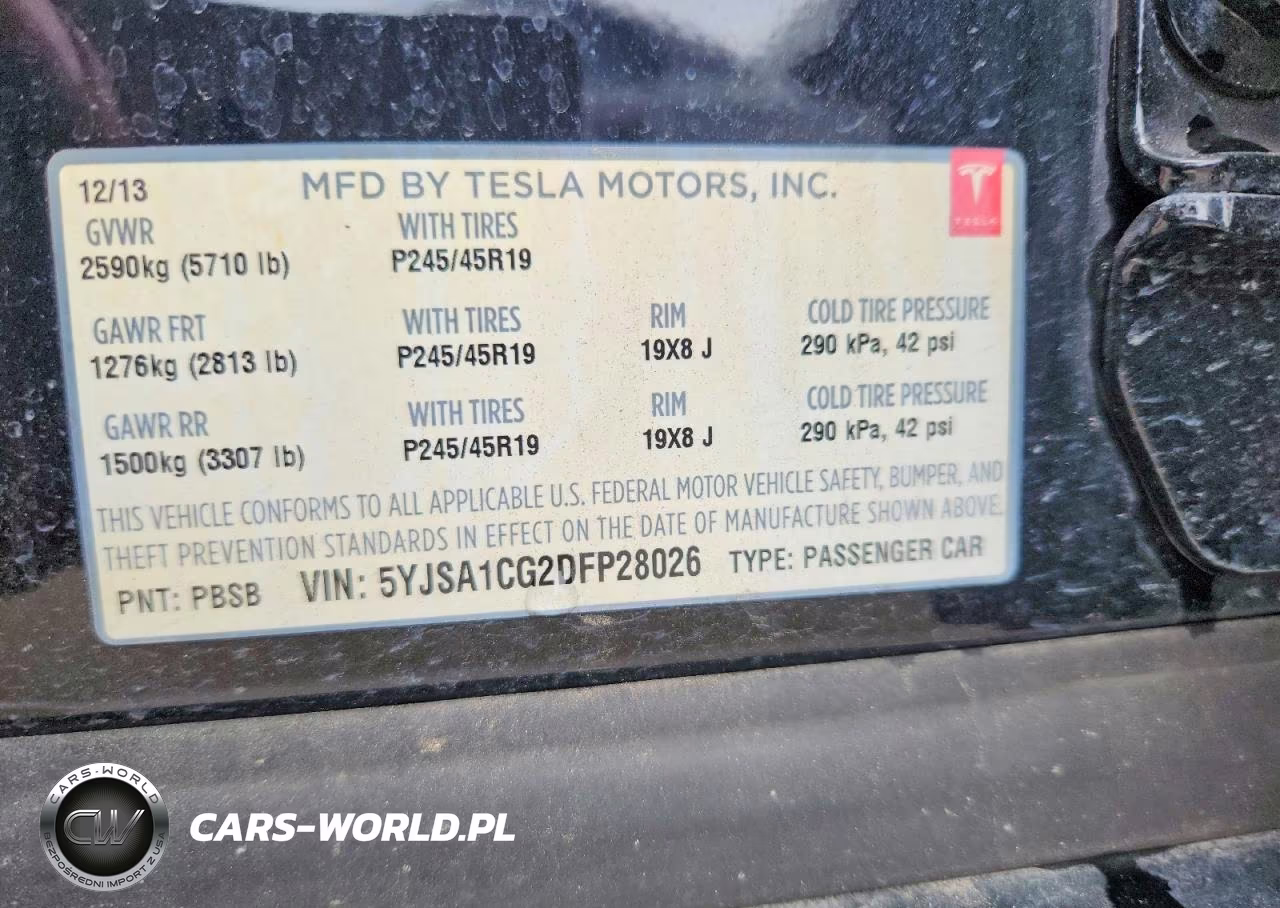 2013 Tesla Model S VIN:5YJSA1CG2DFP28026 - 12