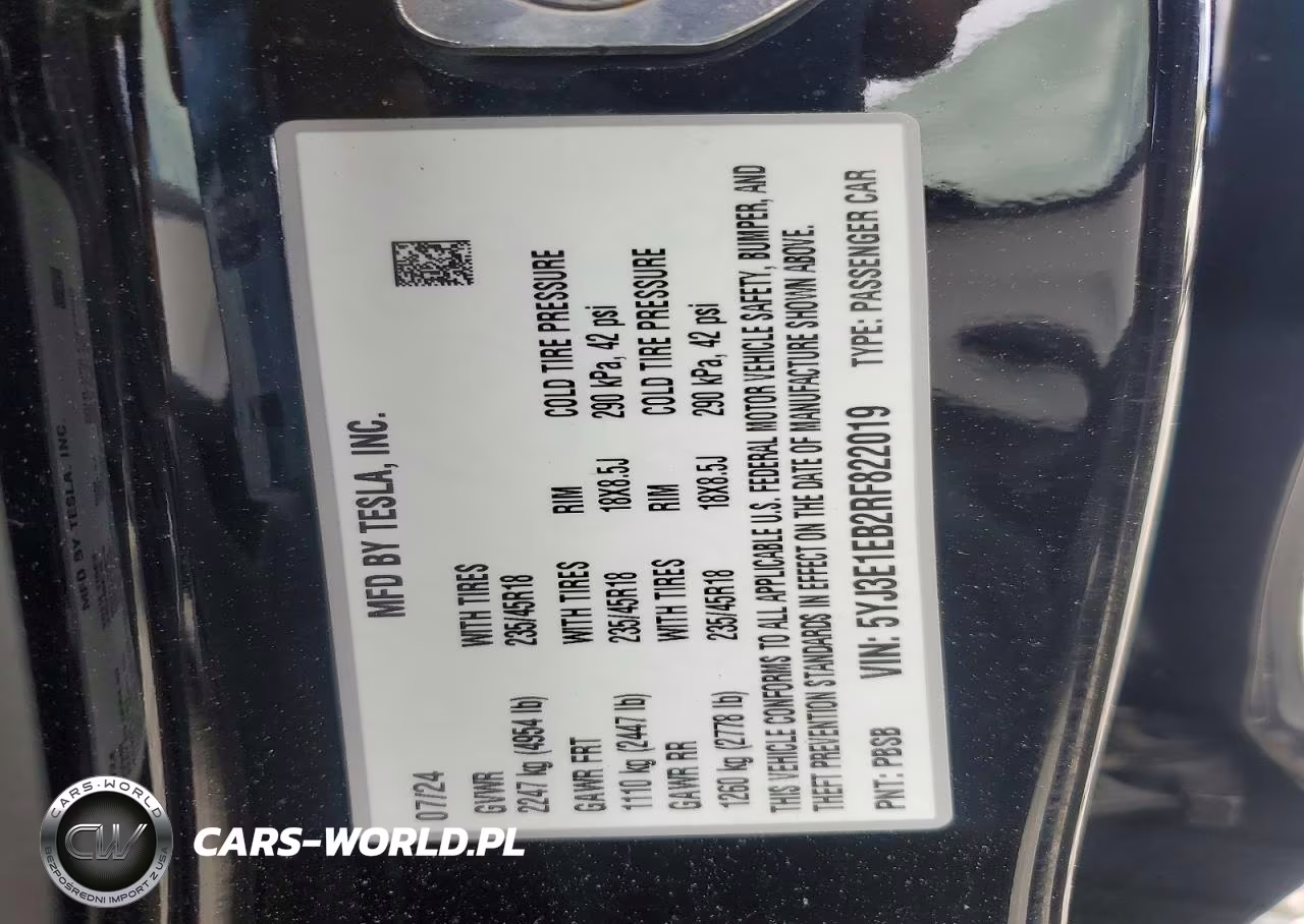 2024 Tesla Model 3 VIN:5YJ3E1EB2RF822019 - 12