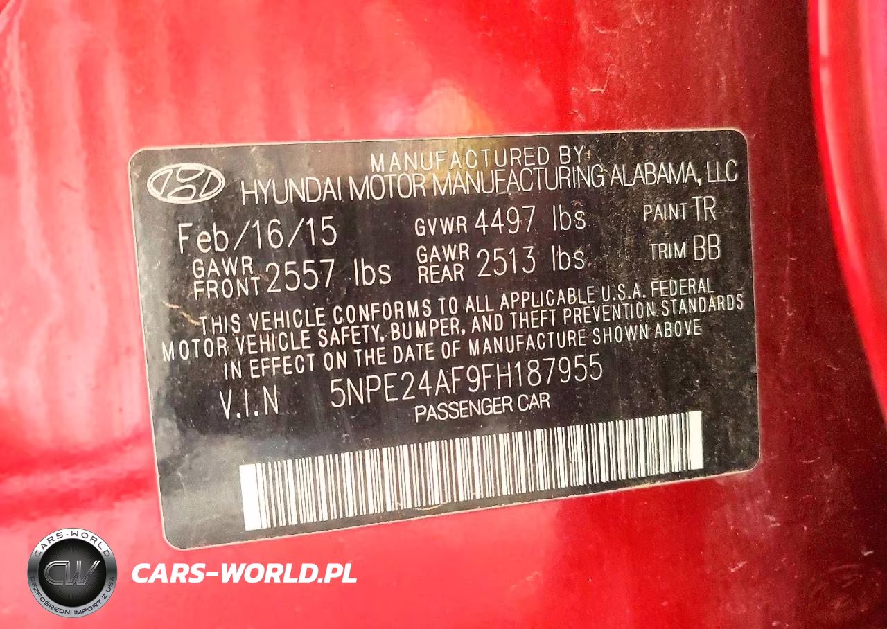 2015 Hyundai Sonata Se VIN:5NPE24AF9FH187955 - 12