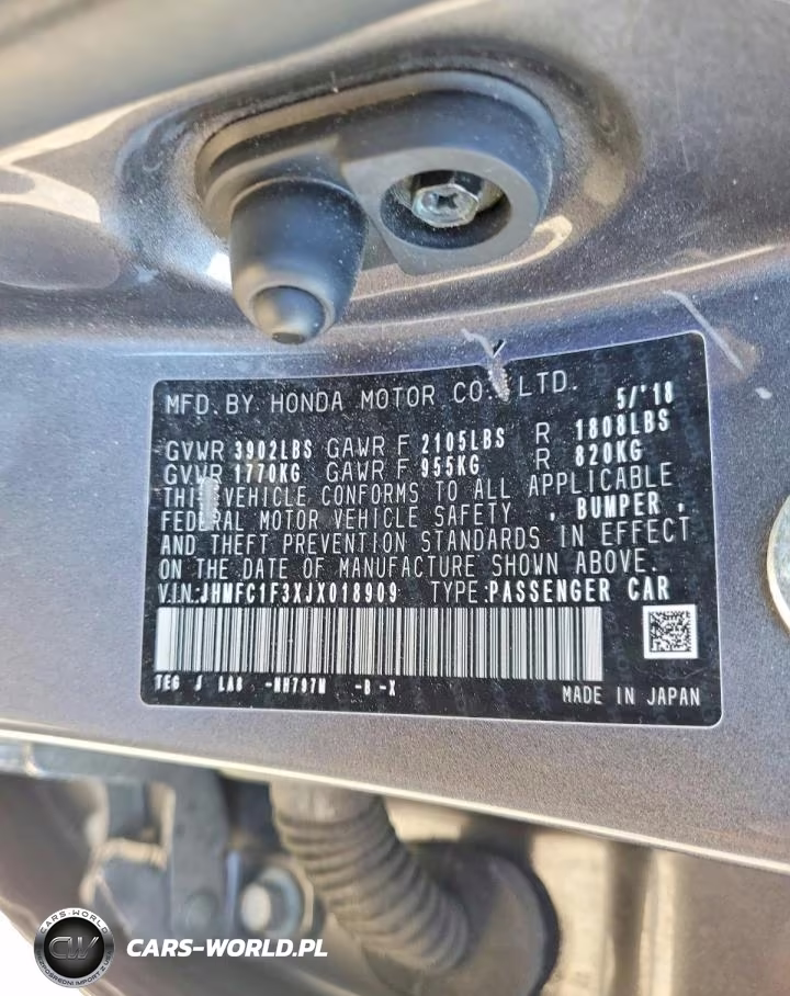 2018 Honda Civic Ex VIN:JHMFC1F3XJX018909 - 13