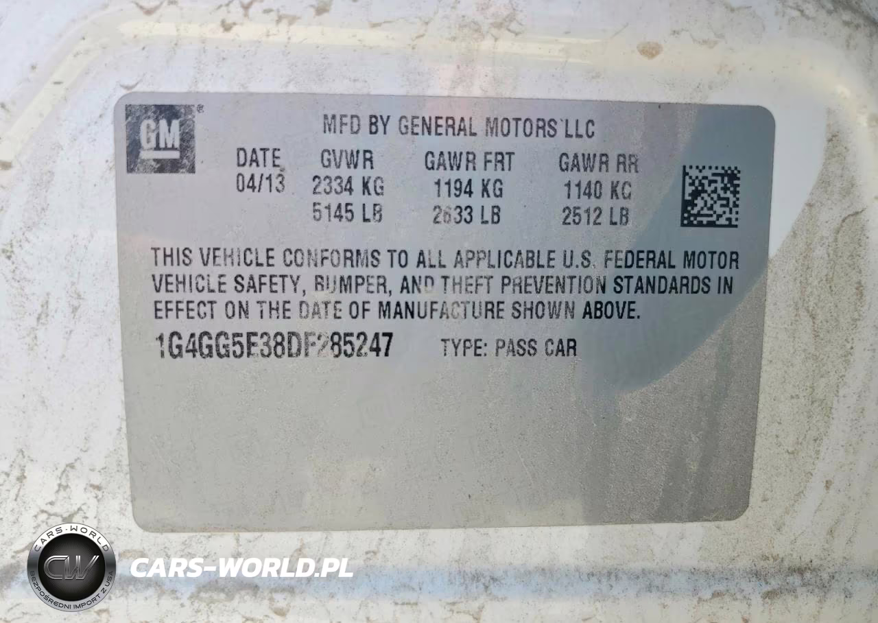 2013 Buick Lacrosse Premium VIN:1G4GG5E38DF285247 - 12
