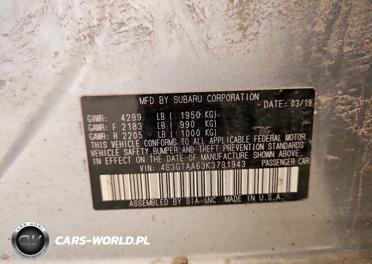 2019 Subaru Impreza VIN:4S3GTAA63K3731943 - 13